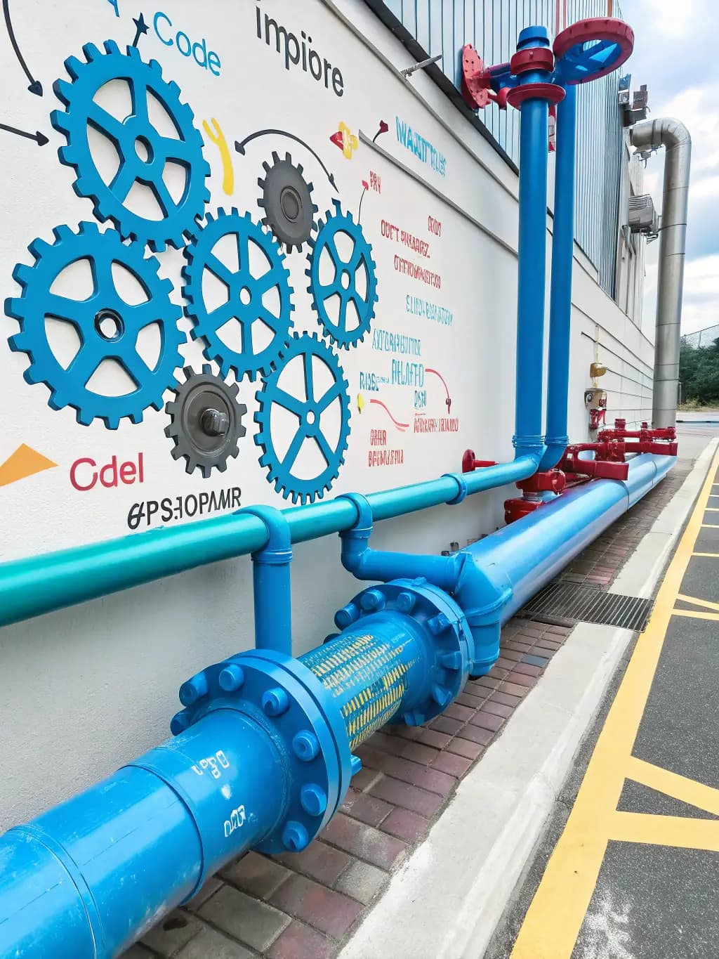 Automated delivery pipeline represented by connected systems