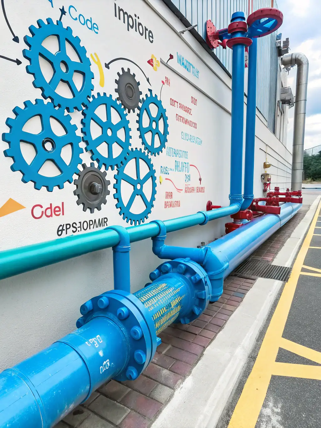 A visually appealing image representing CI/CD automation, showing code flowing through a pipeline with automated testing and deployment stages, set against a modern tech background.